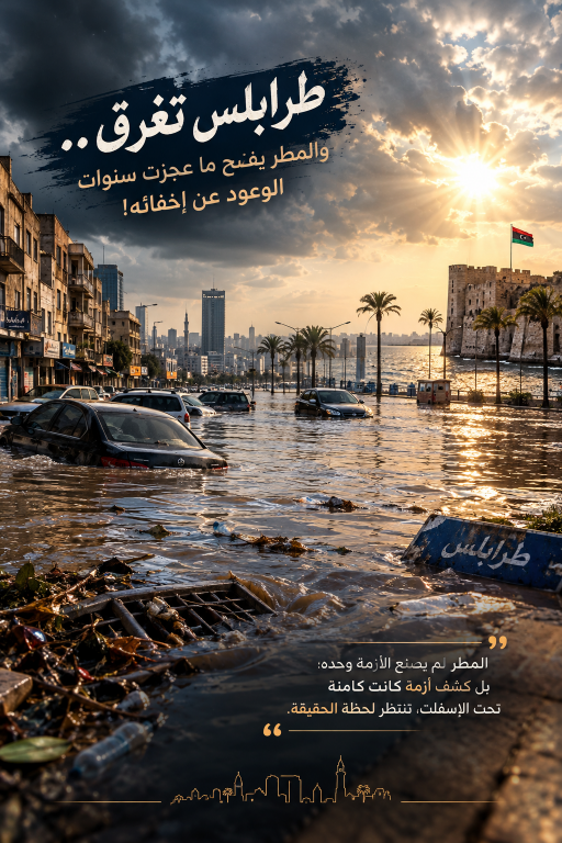 طرابلس بعد المطر.. حين تنكشف الكارثة وتغيب المسؤولية